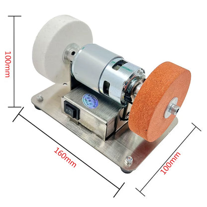 100W Double Grinder Machine Artifact Table Grinder Motor Micro Coarse and Fine Polishing Electric Grinding Wheel Grindig Stone